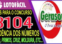 LOTOFACIL 3104 DICAS E ANALISE – CANAL GERASORTE