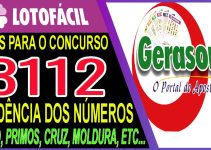 LOTOFACIL 3112 DICAS E ANALISE – CANAL GERASORTE