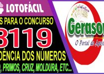 LOTOFACIL 3119 DICAS E ANALISE – CANAL GERASORTE