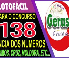 LOTOFACIL 3138 DICAS E ANALISE – CANAL GERASORTE