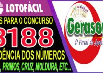 LOTOFACIL 3188 DICAS E ANALISE – CANAL GERASORTE