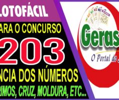 LOTOFACIL 3203 DICAS E ANALISE – CANAL GERASORTE