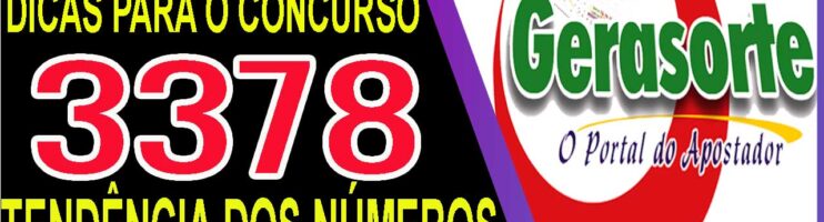 LOTOFACIL 3378 DICAS E ANALISE – CANAL GERASORTE