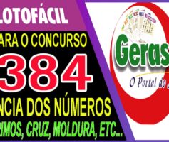 LOTOFACIL 3384 DICAS E ANALISE – CANAL GERASORTE