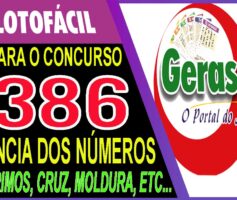 LOTOFACIL 3386 DICAS E ANALISE – CANAL GERASORTE