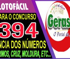 LOTOFACIL 3394 DICAS E ANALISE – CANAL GERASORTE
