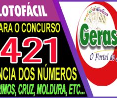 LOTOFACIL 3421 DICAS E ANALISE – CANAL GERASORTE
