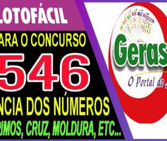 LOTOFACIL 3546 DICAS E ANALISE – CANAL GERASORTE