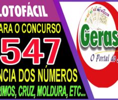 LOTOFACIL 3547 DICAS E ANALISE – CANAL GERASORTE