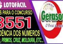 LOTOFACIL 3551 DICAS E ANALISE – CANAL GERASORTE