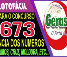 LOTOFACIL 3673 DICAS E ANALISE – CANAL GERASORTE